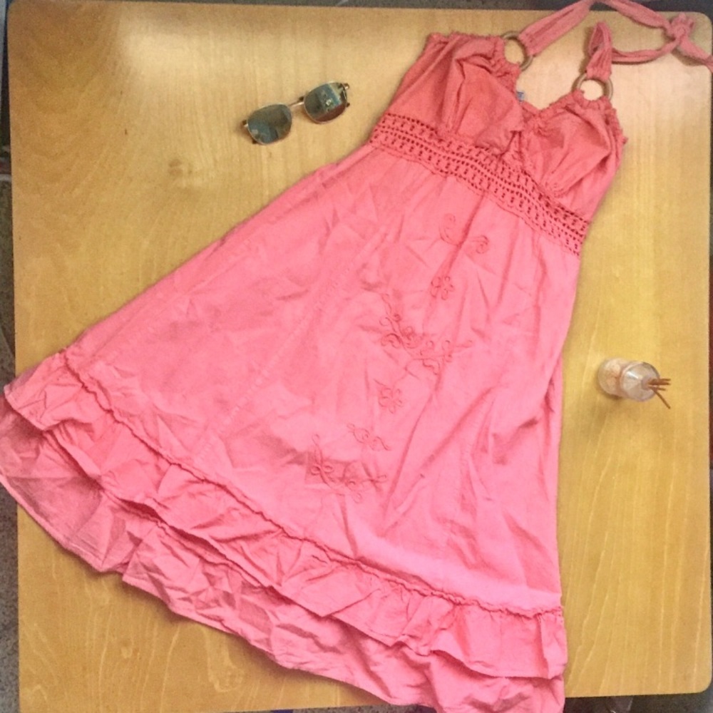 ☀️NWOT☀️ Beachgoer Halter Dress Salmon